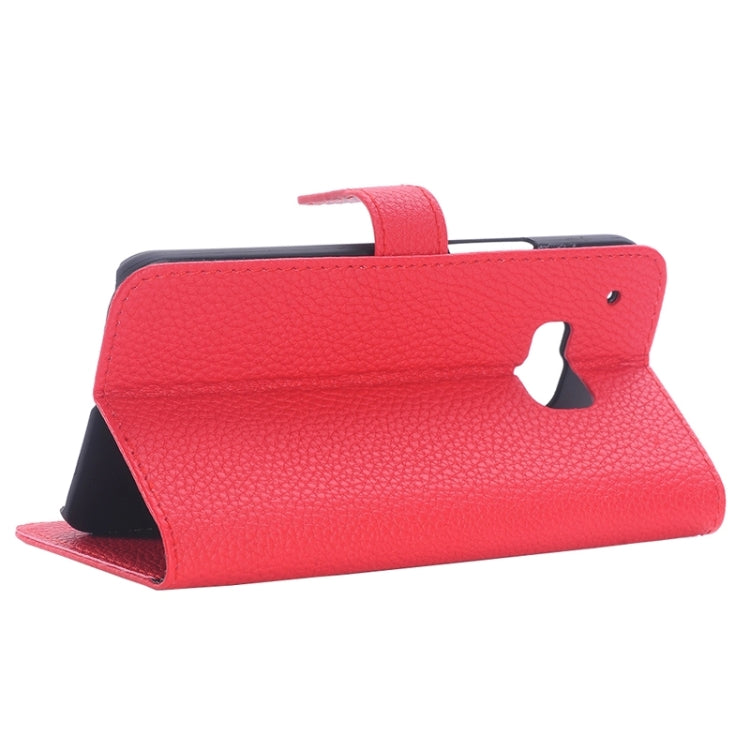 Litchi Texture Horizontal Flip Magnetic Buckle Leather Case with Card Slots & Holder for HTC One M9