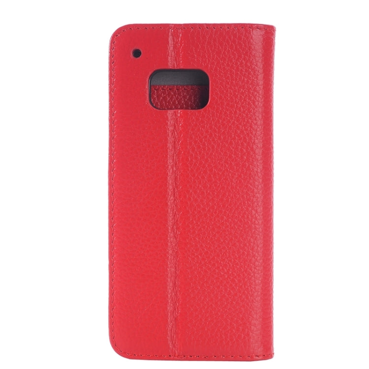 Litchi Texture Horizontal Flip Genuine Leather Case with Card Slot for HTC One M9
