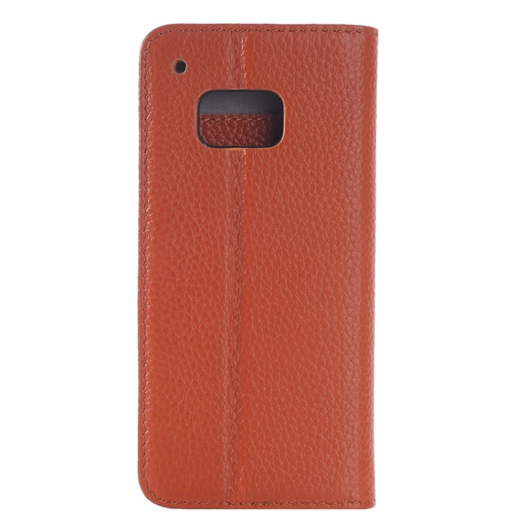 Litchi Texture Horizontal Flip Genuine Leather Case with Card Slot for HTC One M9