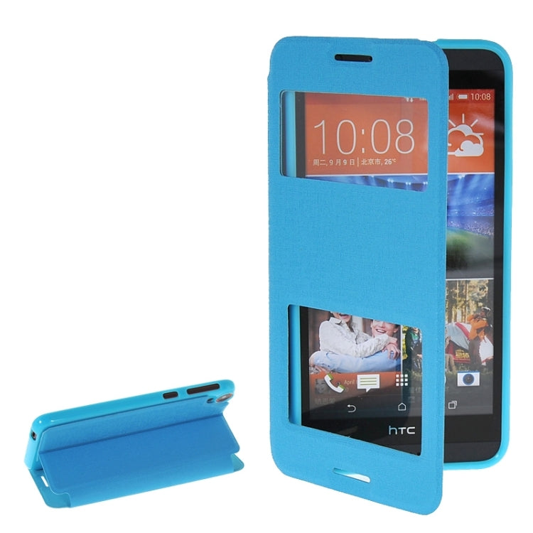 Horizontal Flip Leather Case with Call Display ID & Holder for HTC Desire 820 / 820s