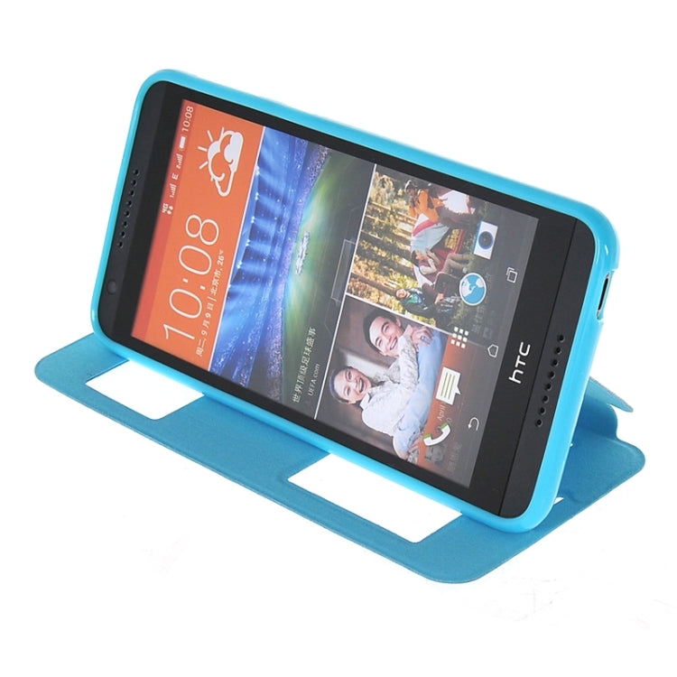 Horizontal Flip Leather Case with Call Display ID & Holder for HTC Desire 820 / 820s