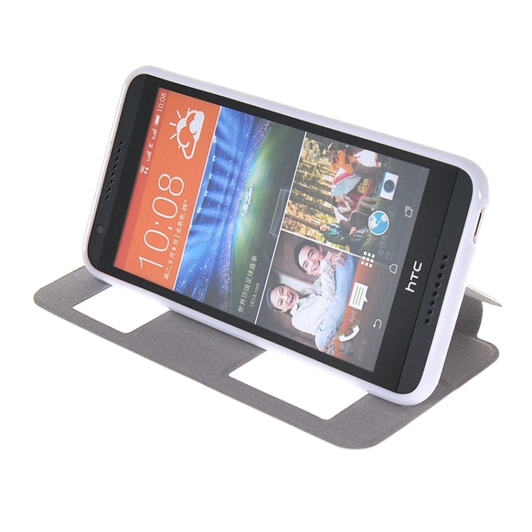 Horizontal Flip Leather Case with Call Display ID & Holder for HTC Desire 820 / 820s