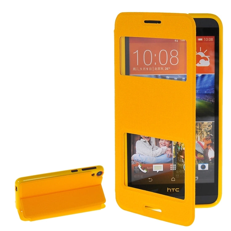 Horizontal Flip Leather Case with Call Display ID & Holder for HTC Desire 820 / 820s