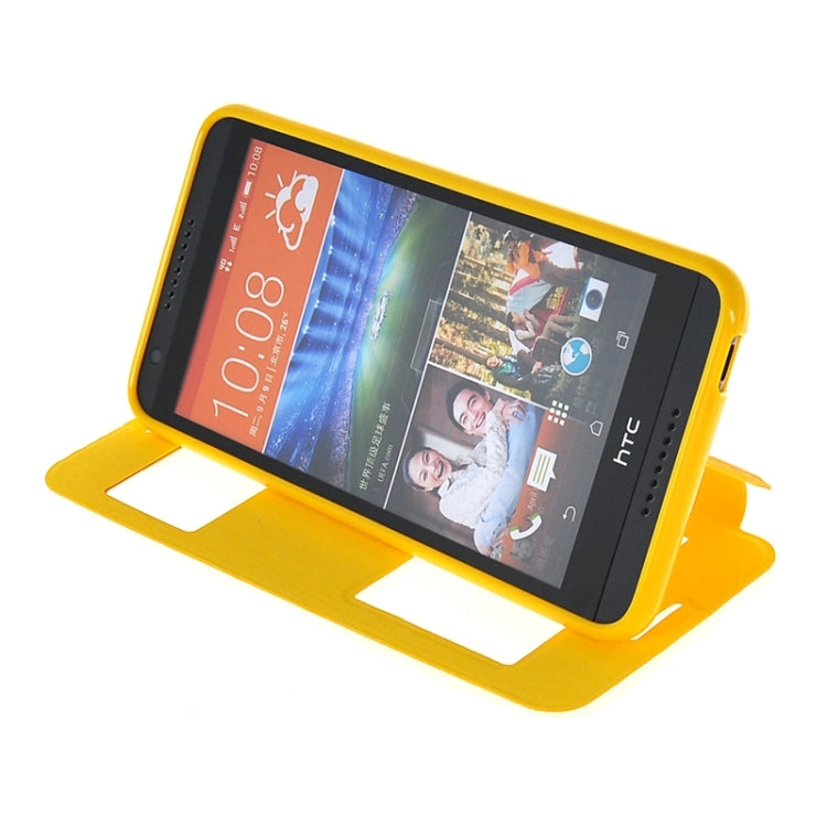 Horizontal Flip Leather Case with Call Display ID & Holder for HTC Desire 820 / 820s