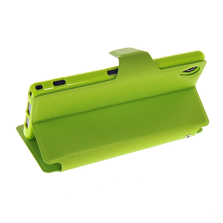 Magnetic Snap Flip Leather Case with Holder & Windows for Sony Xperia Z1 / L39H