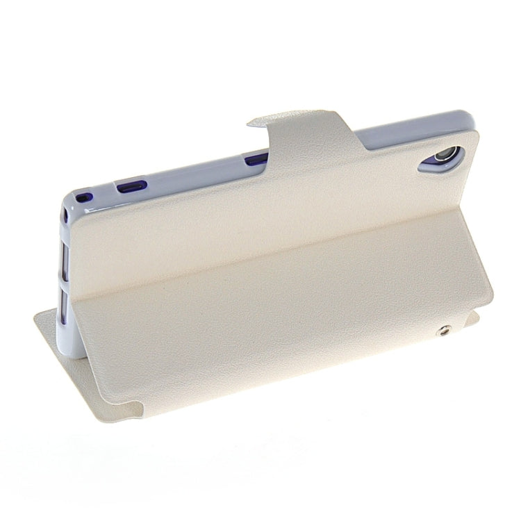 Magnetic Snap Flip Leather Case with Holder & Windows for Sony Xperia Z1 / L39H