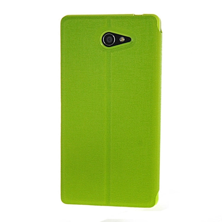 Oracle Texture Flip Leather Case with Holder & Caller ID Window for Sony Xperia M2