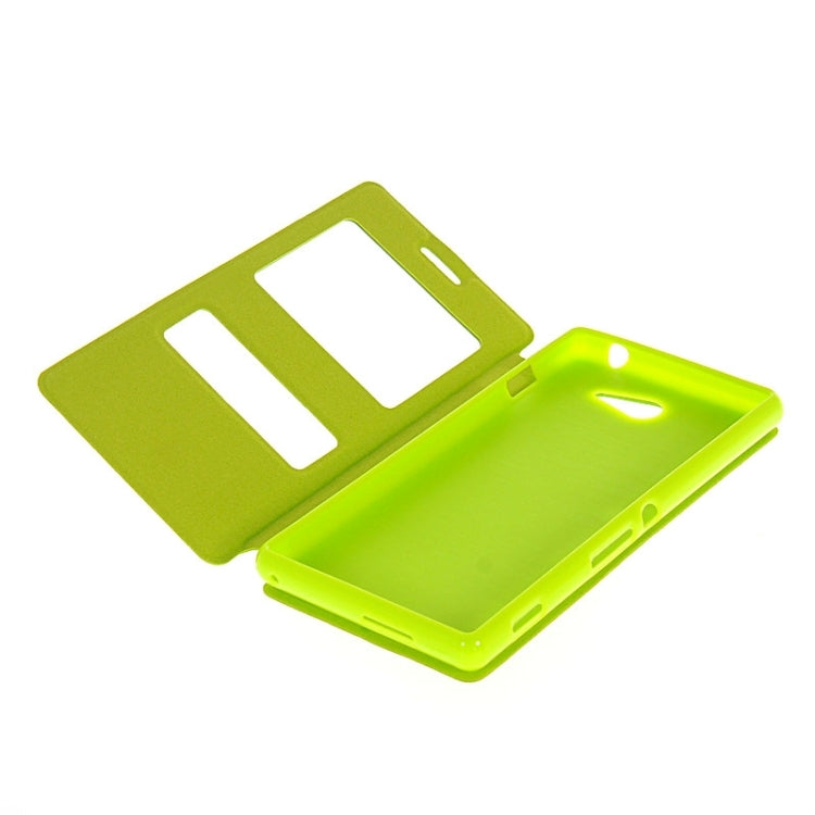 Oracle Texture Flip Leather Case with Holder & Caller ID Window for Sony Xperia M2