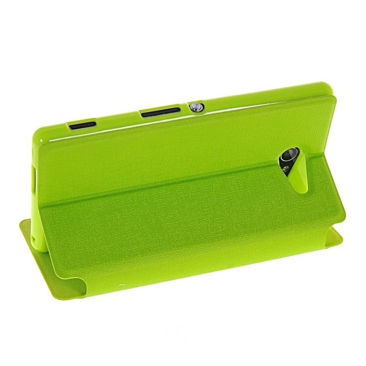 Oracle Texture Flip Leather Case with Holder & Caller ID Window for Sony Xperia M2