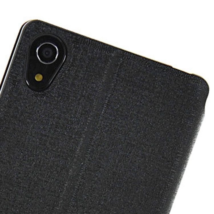 Oracle Texture Flip Leather Case with Holder & Caller ID Window for Sony Xperia Z2