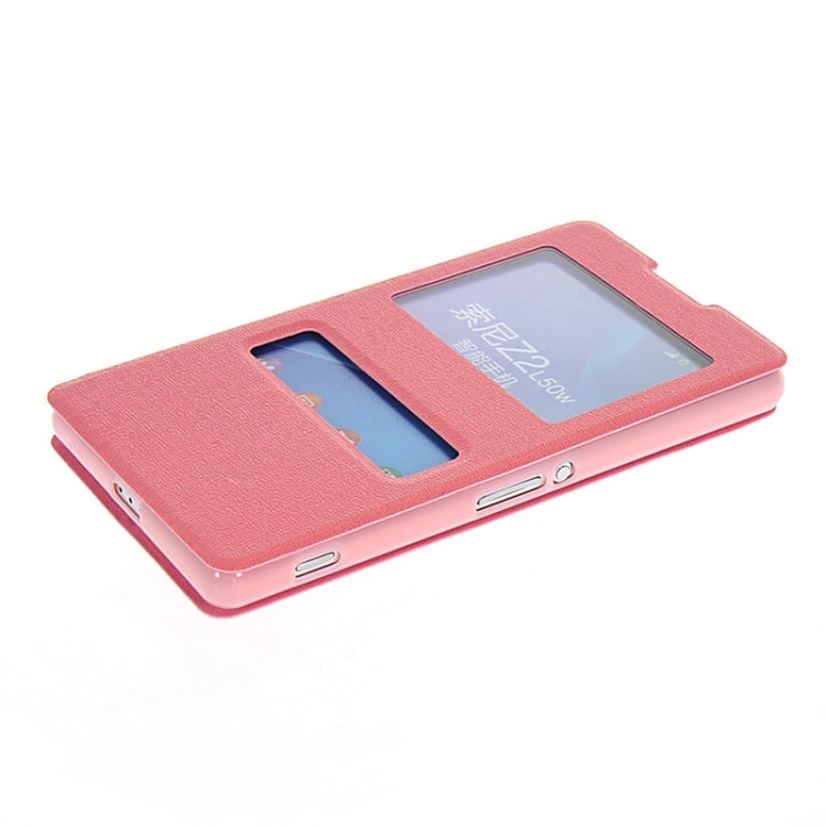 Oracle Texture Flip Leather Case with Holder & Caller ID Window for Sony Xperia Z2