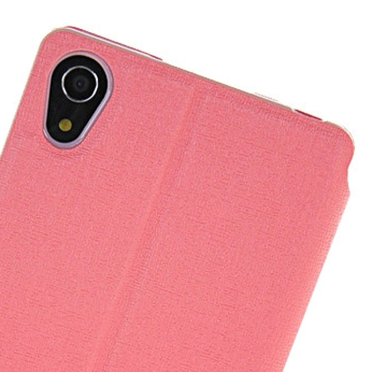 Oracle Texture Flip Leather Case with Holder & Caller ID Window for Sony Xperia Z2