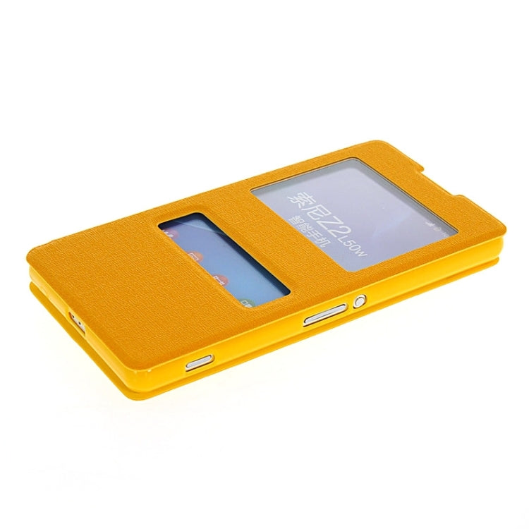 Oracle Texture Flip Leather Case with Holder & Caller ID Window for Sony Xperia Z2