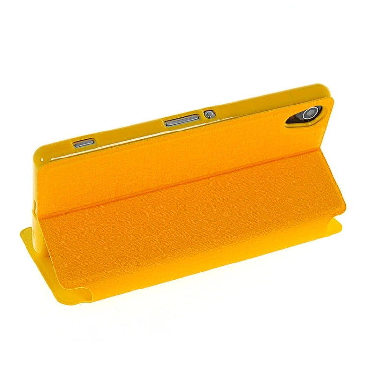 Oracle Texture Flip Leather Case with Holder & Caller ID Window for Sony Xperia Z2