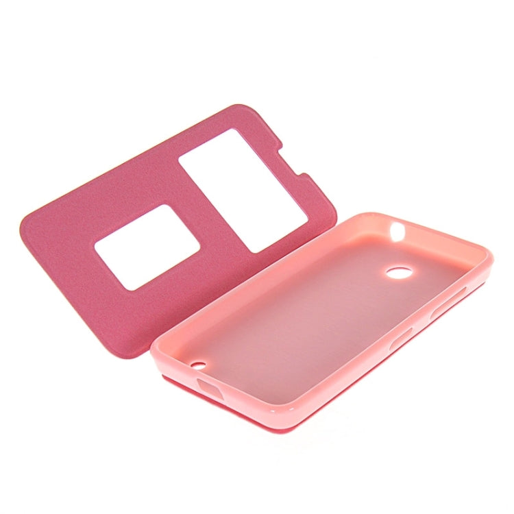 Horizontal Flip Leather Case with Call Display ID & Holder for Microsoft Lumia 630