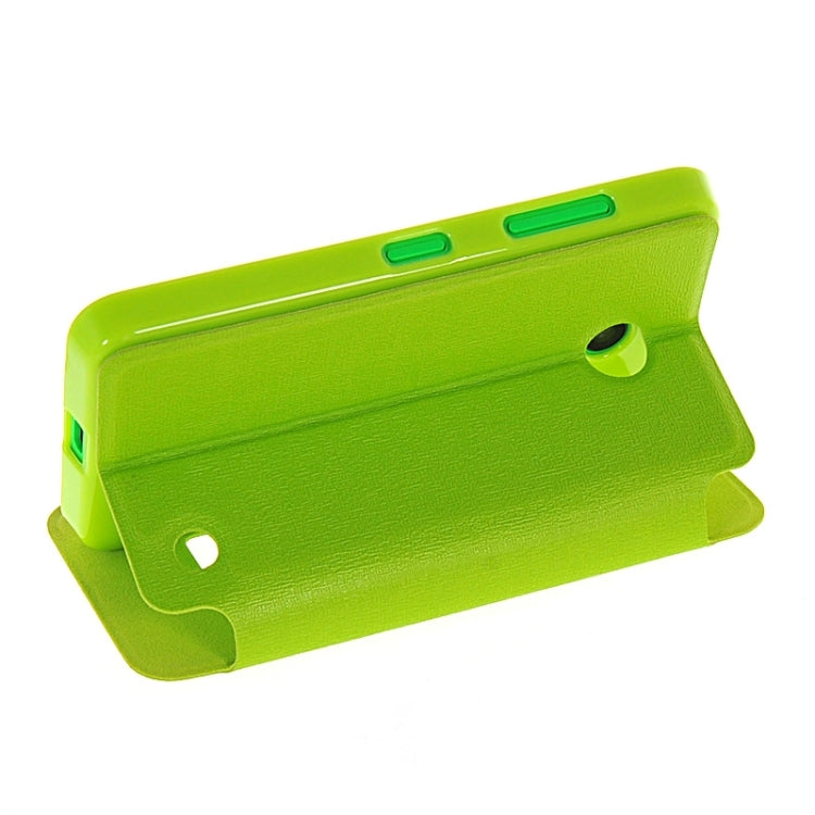 Horizontal Flip Leather Case with Call Display ID & Holder for Microsoft Lumia 630