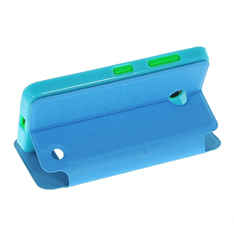 Horizontal Flip Leather Case with Call Display ID & Holder for Microsoft Lumia 630