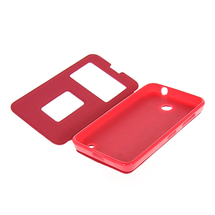 Horizontal Flip Leather Case with Call Display ID & Holder for Microsoft Lumia 630