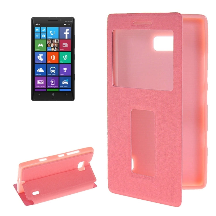 Horizontal Flip Leather Case with Call Display ID & Holder for Nokia Lumia 930
