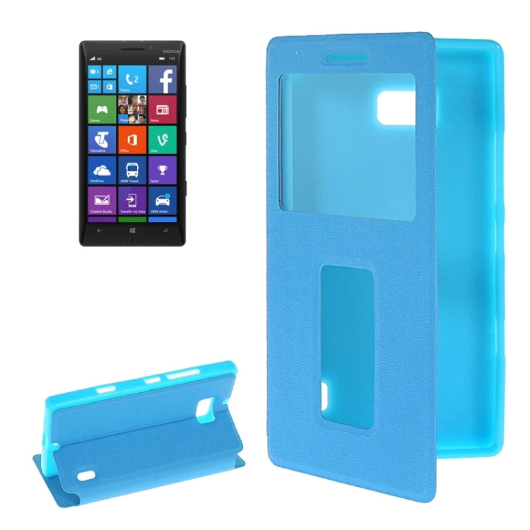 Horizontal Flip Leather Case with Call Display ID & Holder for Nokia Lumia 930