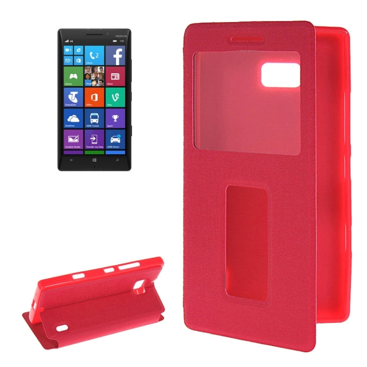 Horizontal Flip Leather Case with Call Display ID & Holder for Nokia Lumia 930