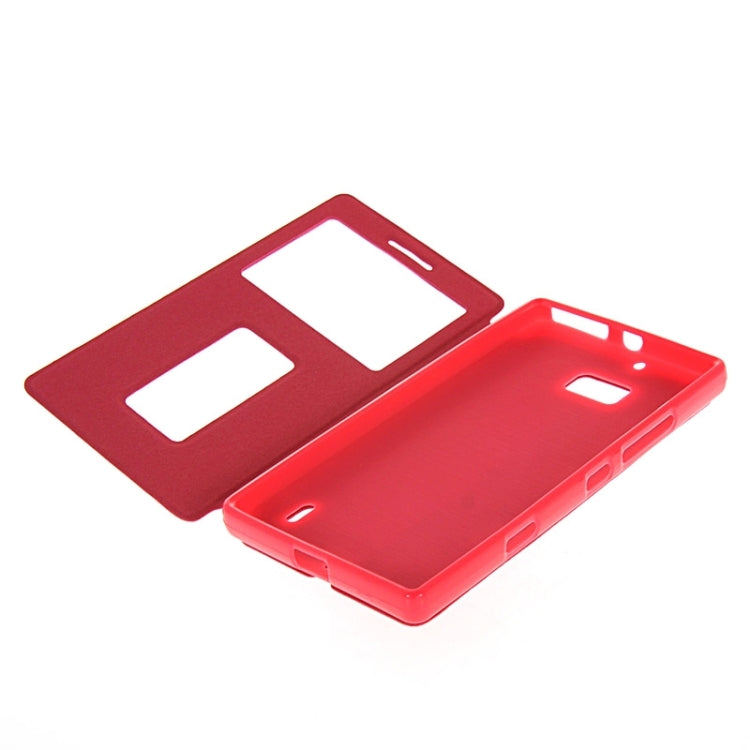 Horizontal Flip Leather Case with Call Display ID & Holder for Nokia Lumia 930