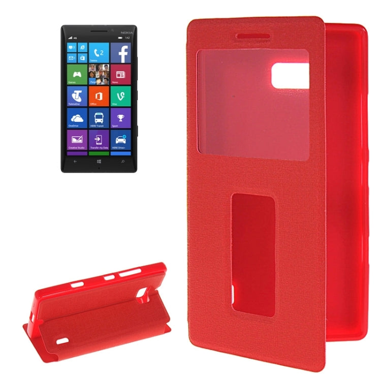 Horizontal Flip Leather Case with Call Display ID & Holder for Nokia Lumia 930
