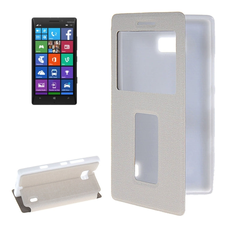 Horizontal Flip Leather Case with Call Display ID & Holder for Nokia Lumia 930