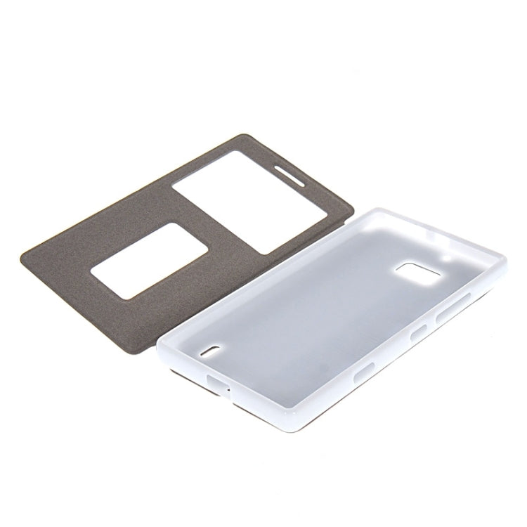 Horizontal Flip Leather Case with Call Display ID & Holder for Nokia Lumia 930