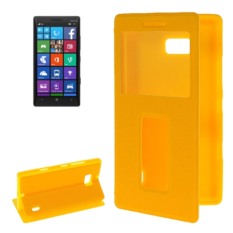 Horizontal Flip Leather Case with Call Display ID & Holder for Nokia Lumia 930