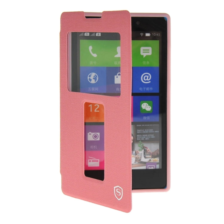 Horizontal Flip Leather Case with Call Display ID & Holder for Nokia XL