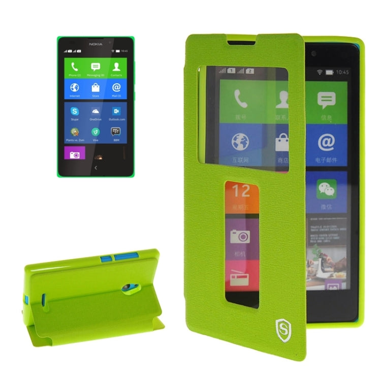 Horizontal Flip Leather Case with Call Display ID & Holder for Nokia XL