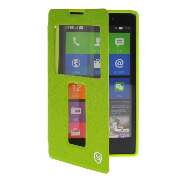 Horizontal Flip Leather Case with Call Display ID & Holder for Nokia XL