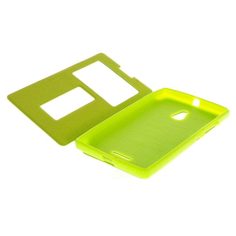 Horizontal Flip Leather Case with Call Display ID & Holder for Nokia XL