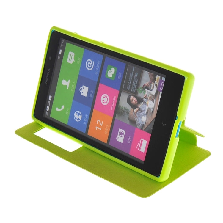 Horizontal Flip Leather Case with Call Display ID & Holder for Nokia XL