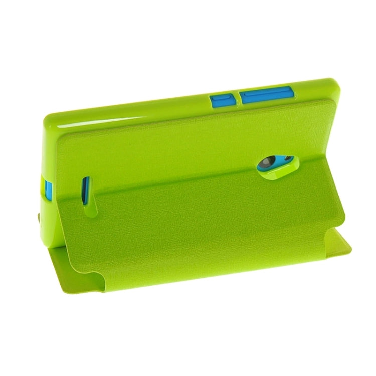 Horizontal Flip Leather Case with Call Display ID & Holder for Nokia XL