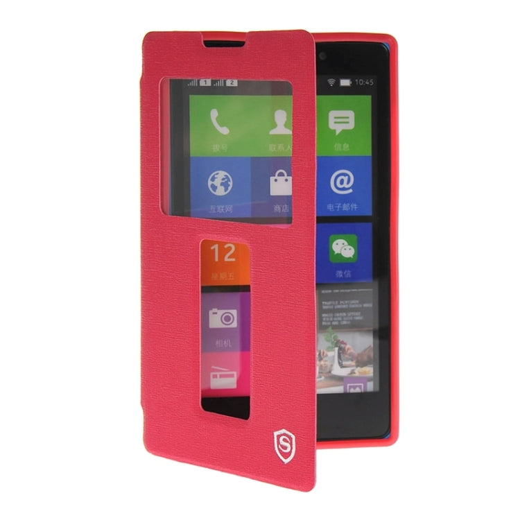 Horizontal Flip Leather Case with Call Display ID & Holder for Nokia XL