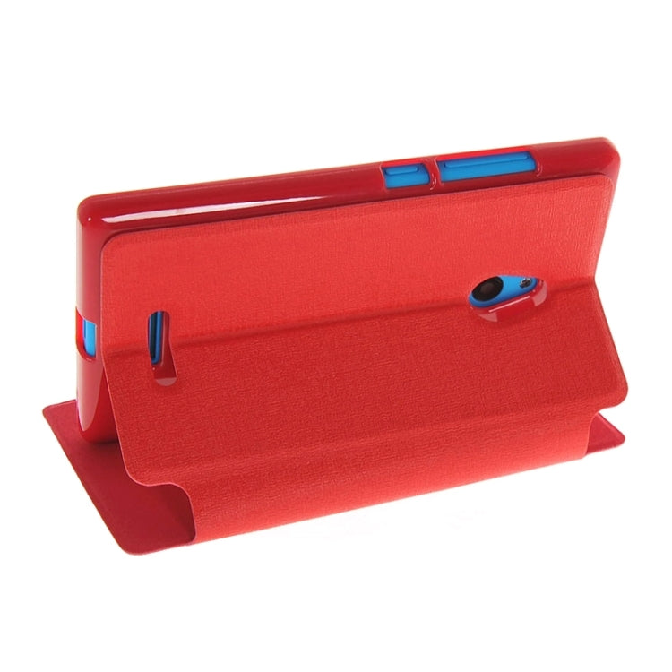 Horizontal Flip Leather Case with Call Display ID & Holder for Nokia XL