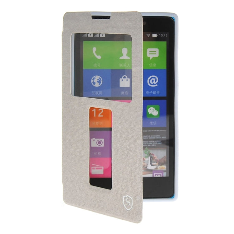 Horizontal Flip Leather Case with Call Display ID & Holder for Nokia XL