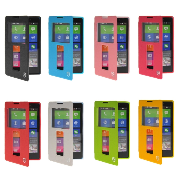 Horizontal Flip Leather Case with Call Display ID & Holder for Nokia XL