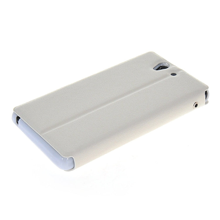 Magnetic Snap Flip Leather Case with Holder & Windows for Sony Xperia Z / L36H