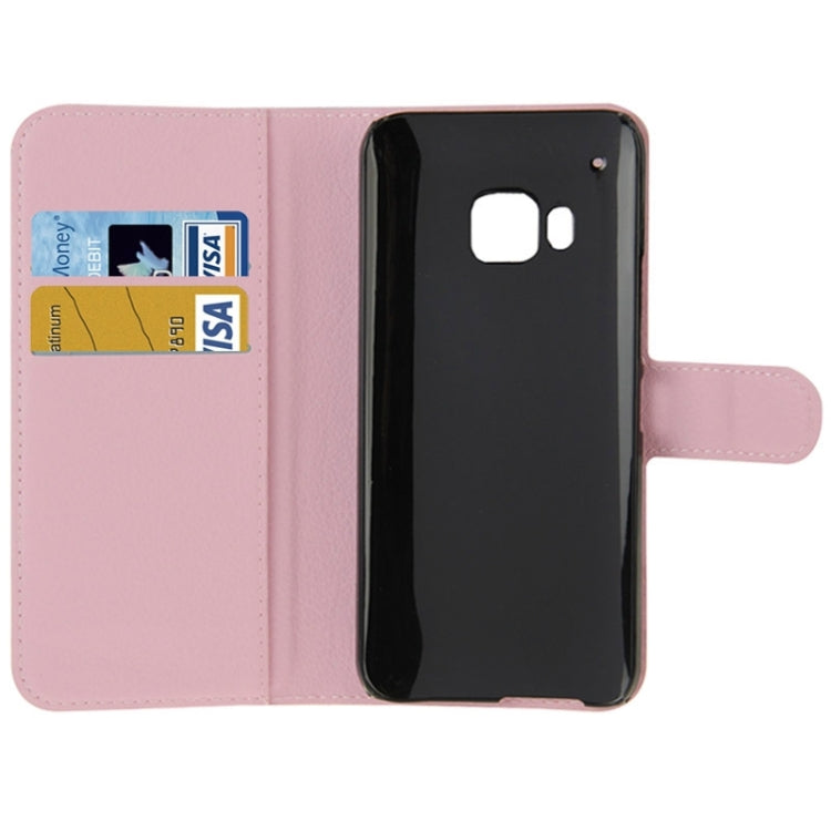 Litchi Texture Flip Leather Case with Holder & Card Slots & Wallet for HTC One M9