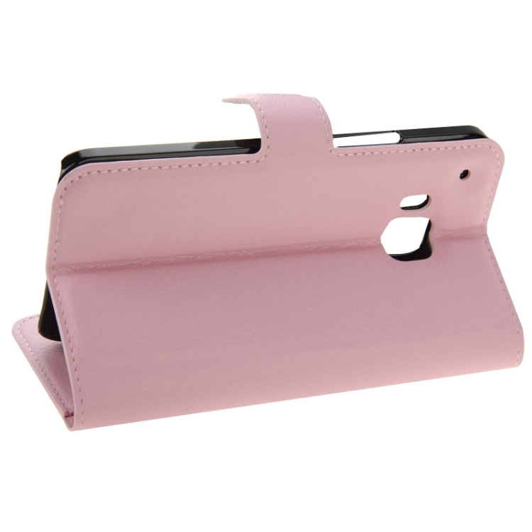 Litchi Texture Flip Leather Case with Holder & Card Slots & Wallet for HTC One M9