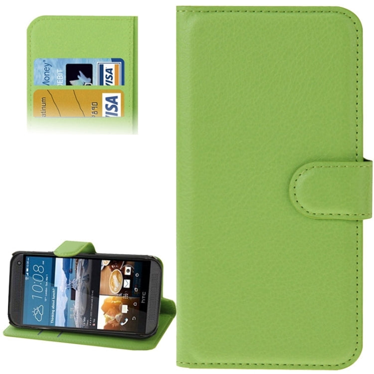 Litchi Texture Flip Leather Case with Holder & Card Slots & Wallet for HTC One M9
