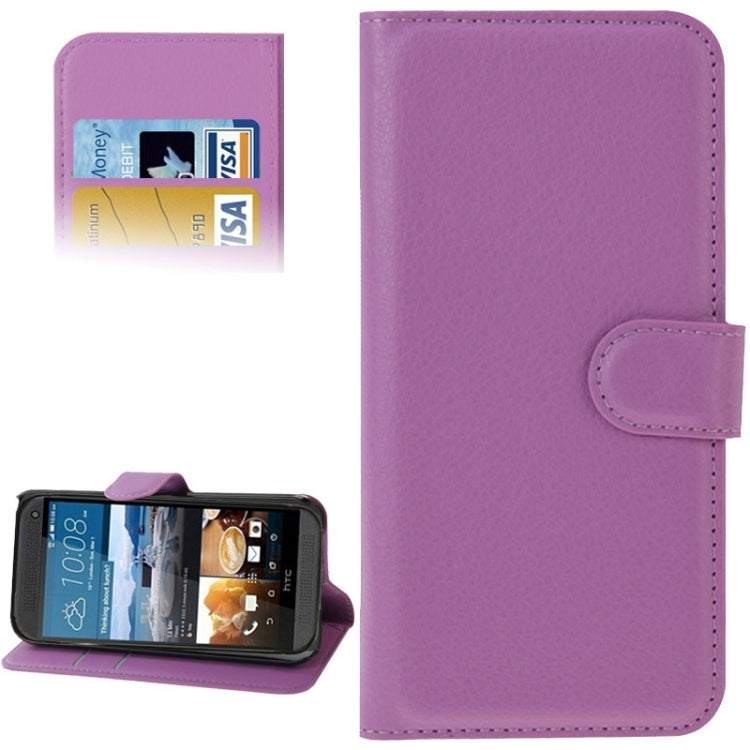 Litchi Texture Flip Leather Case with Holder & Card Slots & Wallet for HTC One M9