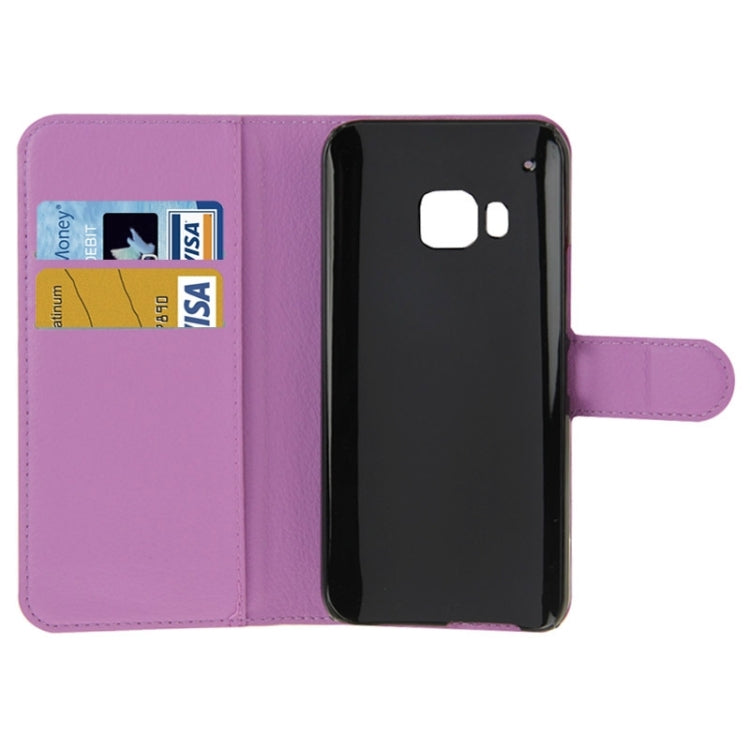 Litchi Texture Flip Leather Case with Holder & Card Slots & Wallet for HTC One M9