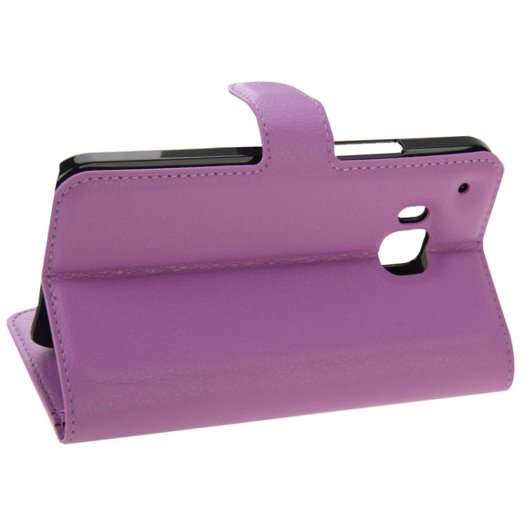 Litchi Texture Flip Leather Case with Holder & Card Slots & Wallet for HTC One M9