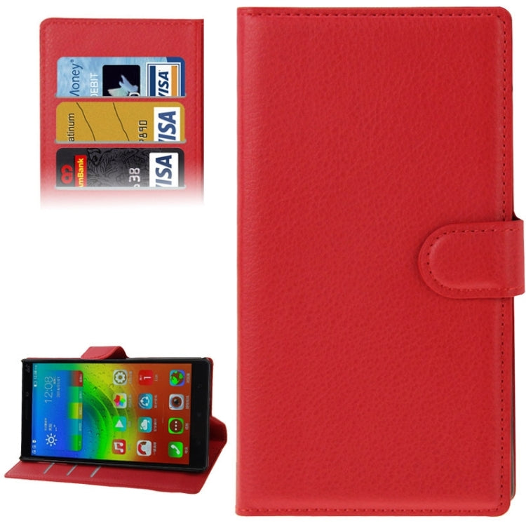 Litchi Texture Flip Leather Case with Holder & Card Slots & Wallet for Lenovo VIBE Z2 Pro / K920