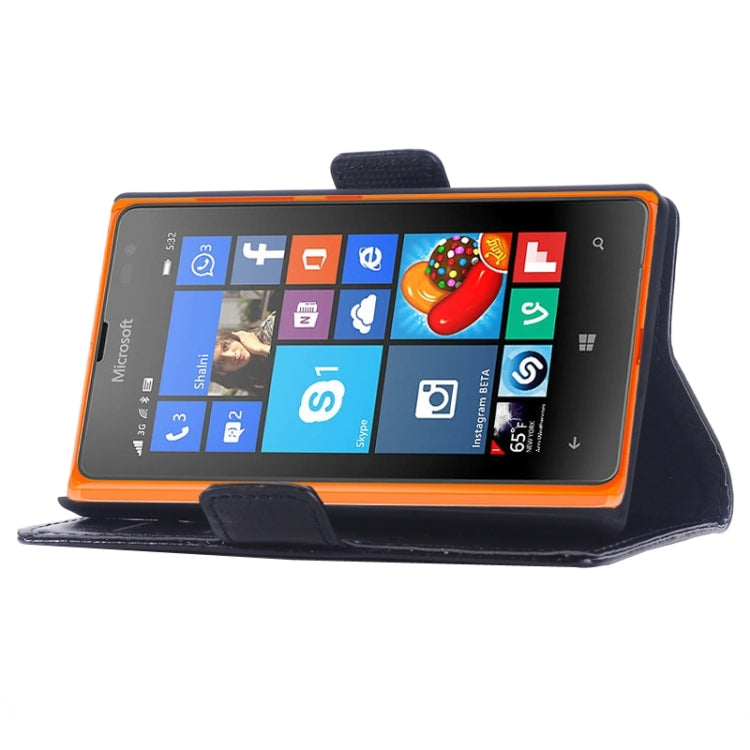 Retro Oil PU Leather Case with Card Slots & Wallet & Holder for Microsoft Lumia 532