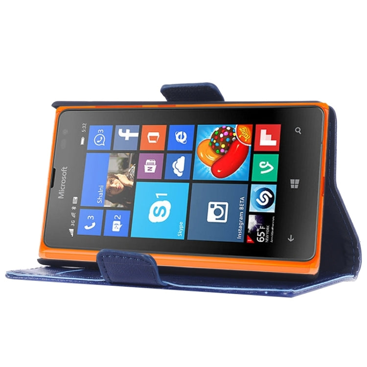 Retro Oil PU Leather Case with Card Slots & Wallet & Holder for Microsoft Lumia 532